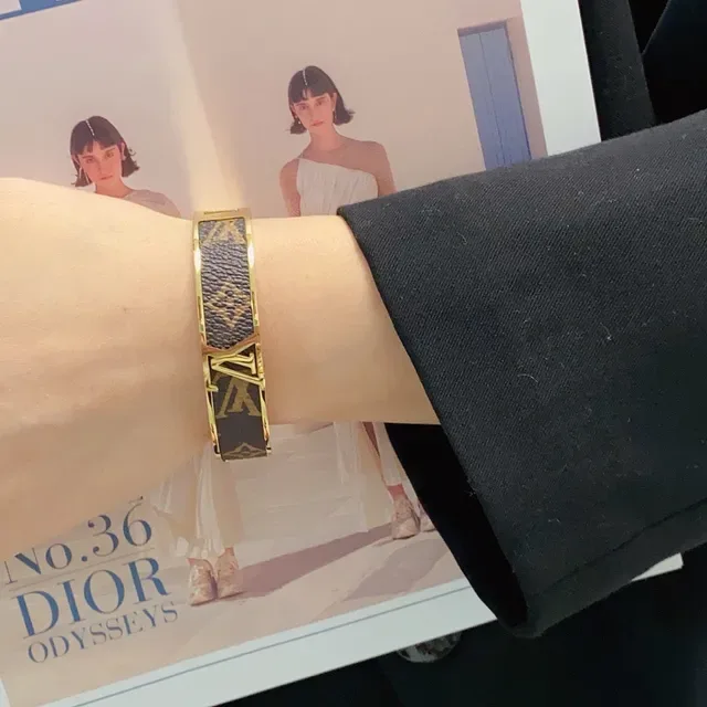 Louis Vuitton Monogram Canvas Hinged Bangle Bracelet 9