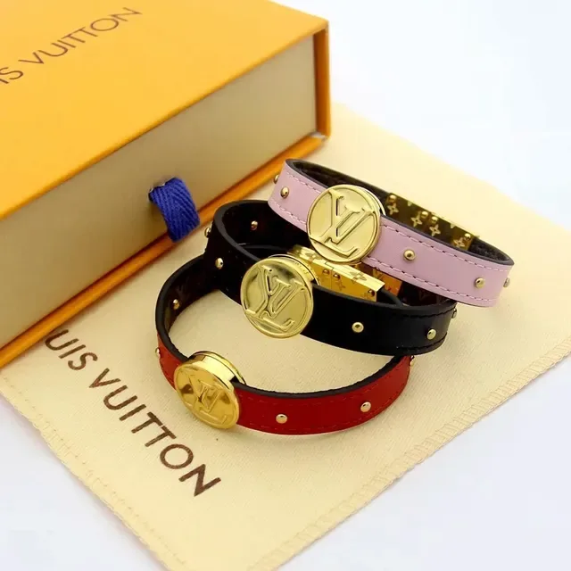 Louis Vuitton Monogram Canvas Wrap Bracelet Black Pink Bracelet 2