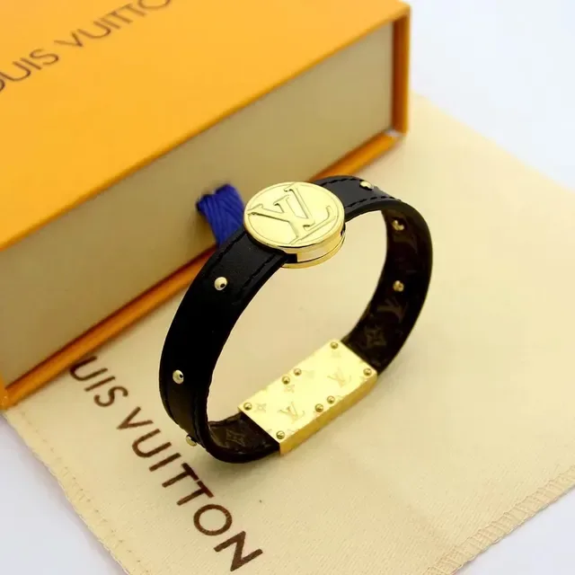 Louis Vuitton Monogram Canvas Wrap Bracelet Black Pink Bracelet 4