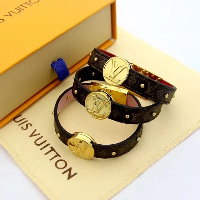 Louis Vuitton Monogram Canvas Wrap Bracelet Black Pink Bracelet 5