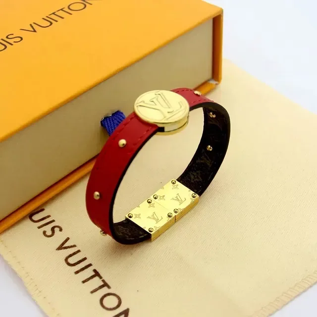 Louis Vuitton Monogram Canvas Wrap Bracelet Black Pink Bracelet 6
