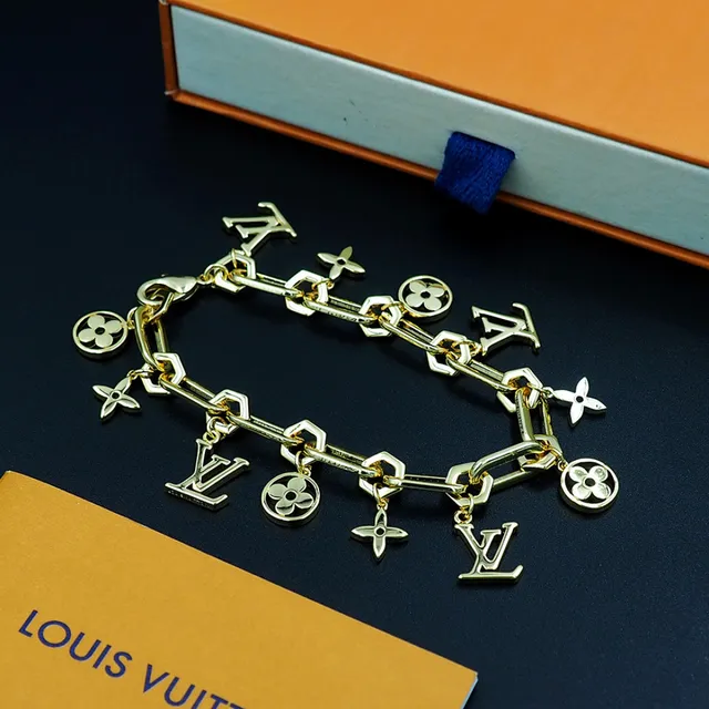 Louis Vuitton Monogram Charm Bracelet Gold-Tone Metal Bracelet 2