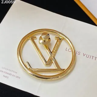 Louis Vuitton Monogram गोलाकार ब्रोच सोने का पॉलिश्ड मेटल