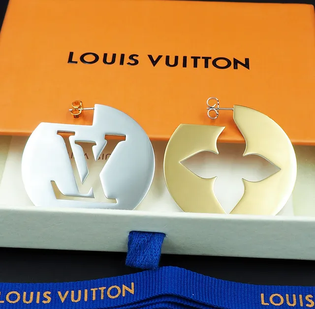 Louis Vuitton Monogram Disc and Flower Motif Earrings 2