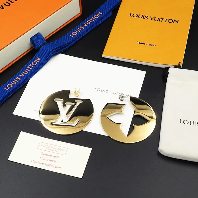 Louis Vuitton Monogram Disc and Flower Motif Earrings 5
