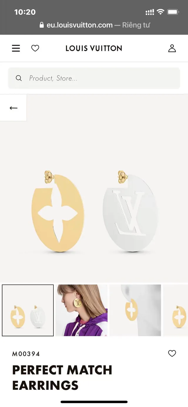 Louis Vuitton Monogram Disc and Flower Motif Earrings 9
