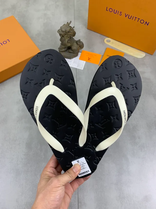 Louis Vuitton Monogram-Embossed Thong Slippers 9