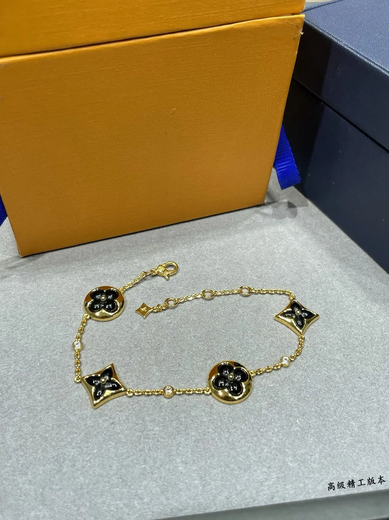 Louis Vuitton Monogram Flower Enamel Necklace Gold Multicolor Necklaces 5