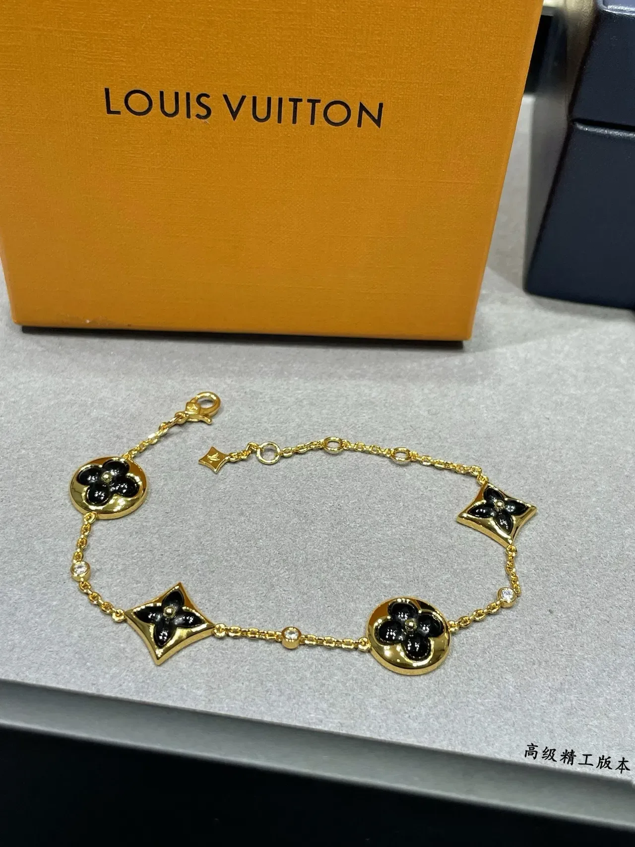 Louis Vuitton Monogram Flower Enamel Necklace Gold Multicolor Necklaces 8