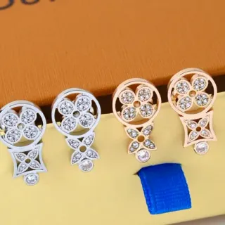 Louis Vuitton Monogram Flower Pavé Crystal Clip-On Earrings