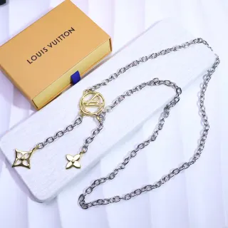 Louis Vuitton Collier Fleur Monogram Chaîne Deux Tons