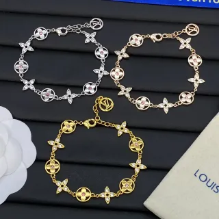 Louis Vuitton Monogram Flowers Floral-Link मिनाकारी और جوहर أساور