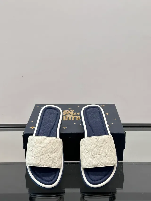 Louis Vuitton Monogram Leather Slide Slippers 8