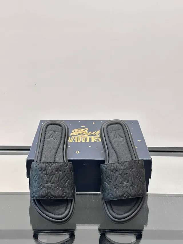 Louis Vuitton Monogram Leather Slide Slippers 9