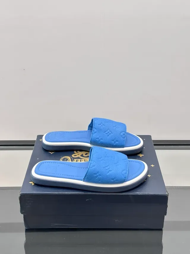 Louis Vuitton Monogram Leather Slide Slippers 12