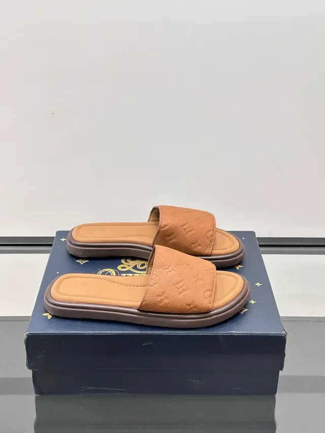 Louis Vuitton Monogram Leather Slide Slippers 15