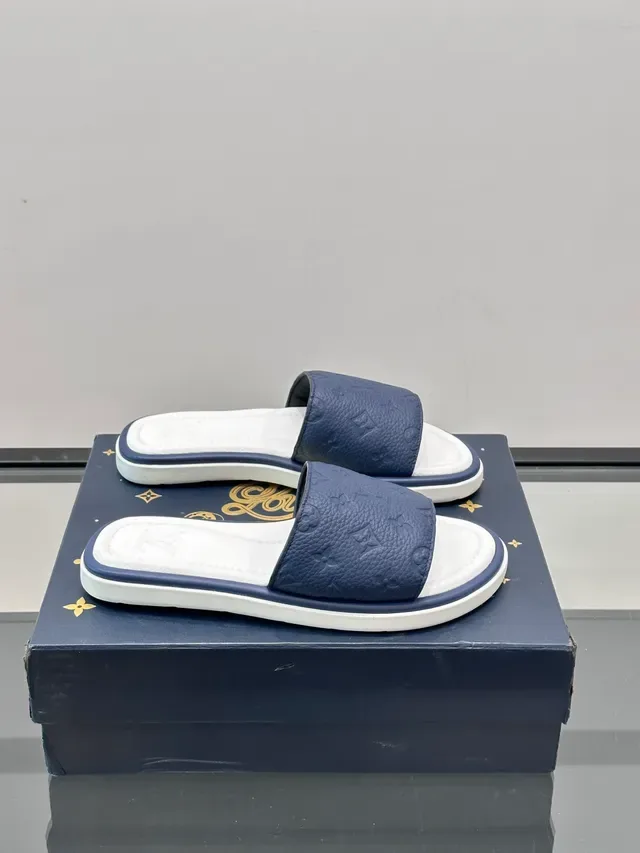 Louis Vuitton Monogram Leather Slide Slippers 16