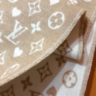 Louis Vuitton Monogram Print Reversible Cashmere Scarf
