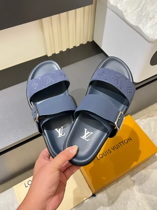 Louis Vuitton Monogram Two-Strap Slide Casual Sandals 10