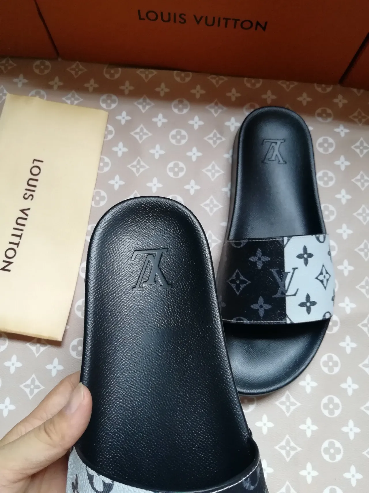 Louis Vuitton Monogram Two-Tone Strap Slippers 5