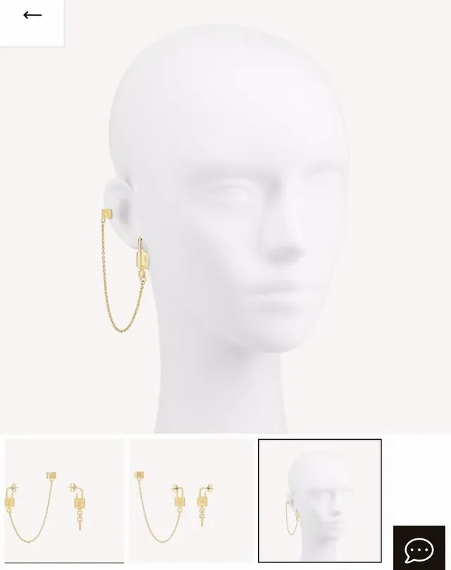 Louis Vuitton Monogram World Tour Lock-and-Key Gold-Tone Earrings 8