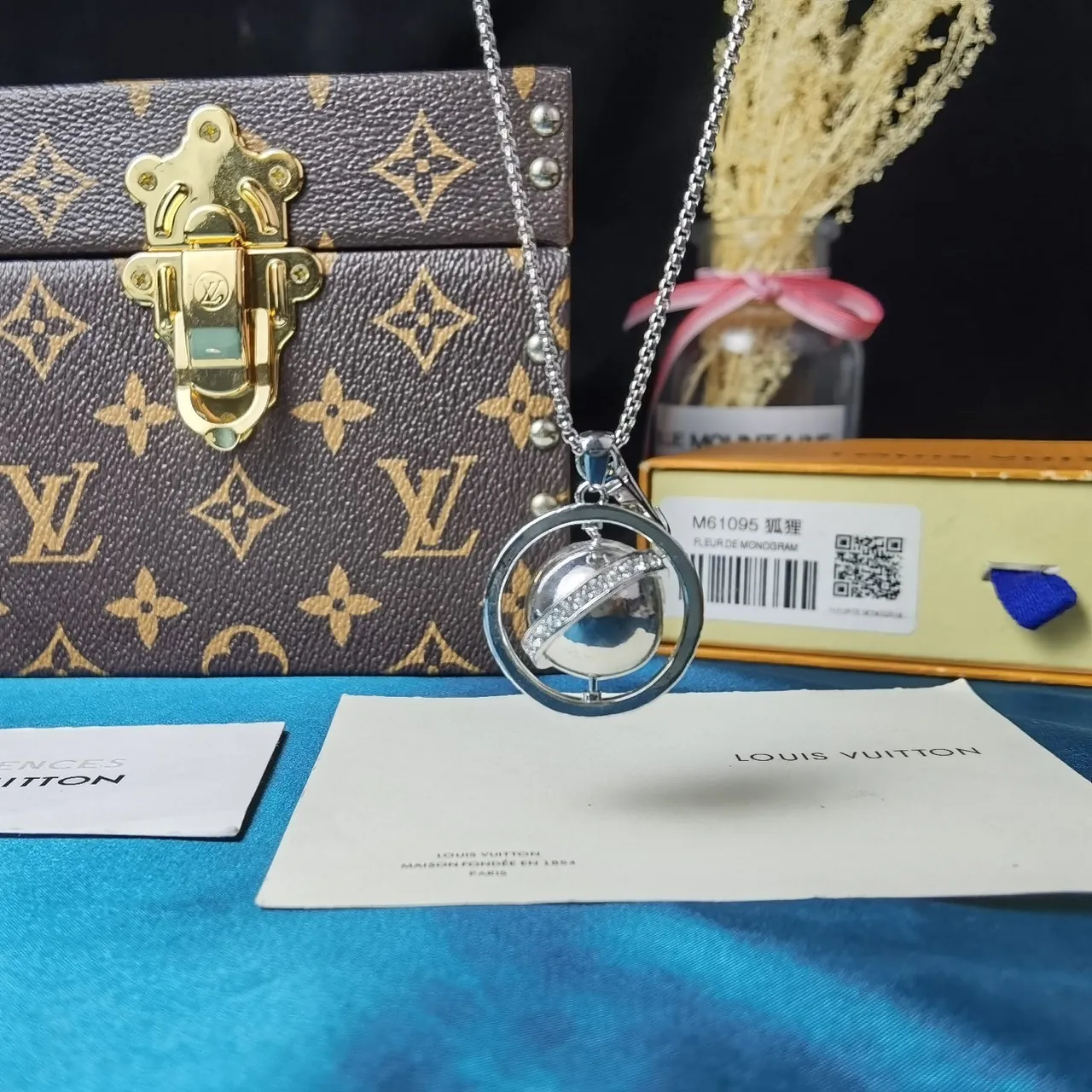 Louis Vuitton Monogram World Tour Orb Pendant Necklace 3
