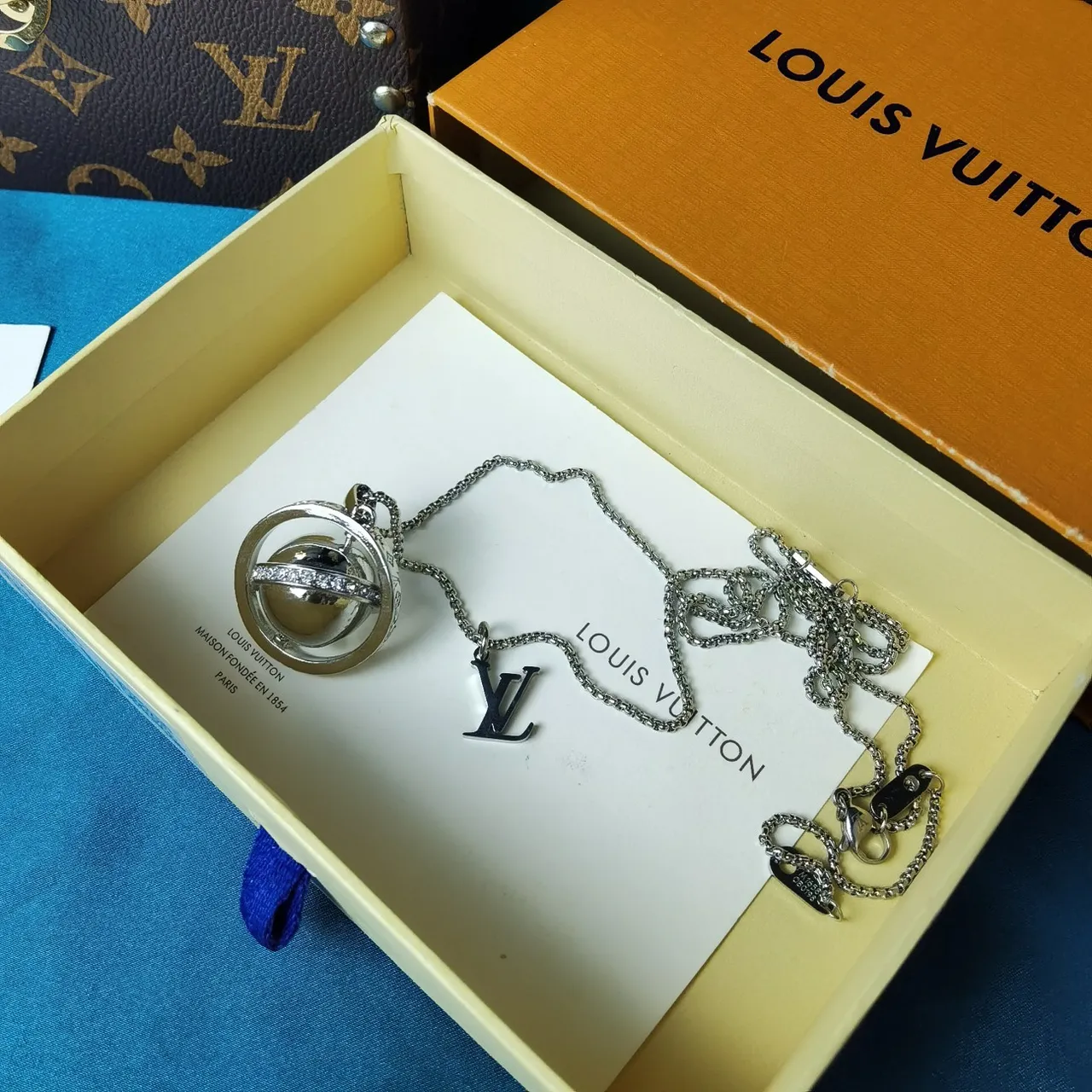 Louis Vuitton Monogram World Tour Orb Pendant Necklace 5