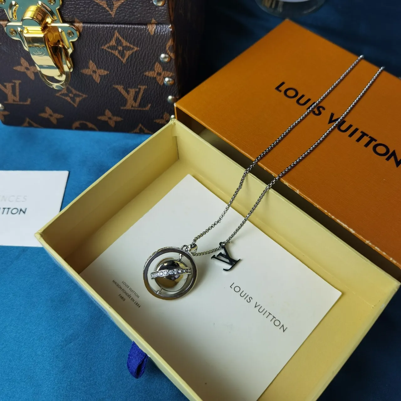 Louis Vuitton Monogram World Tour Orb Pendant Necklace 7