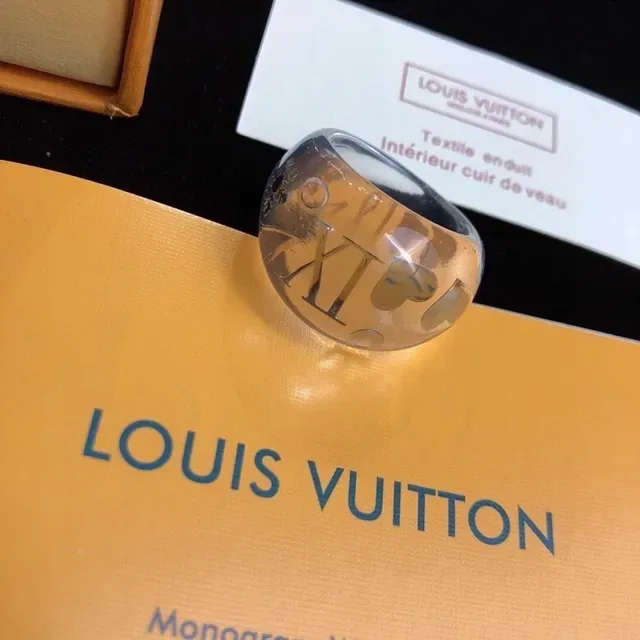 Louis Vuitton Monogram World Tour Transparent Resin Ring 8