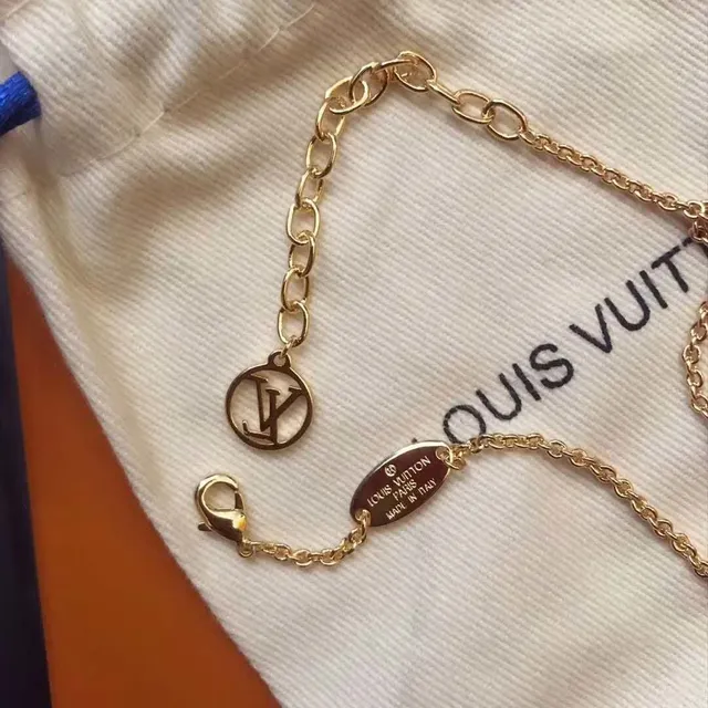 Louis Vuitton Multi-Charm Chain Bracelet Gold Transparent Bracelet 6