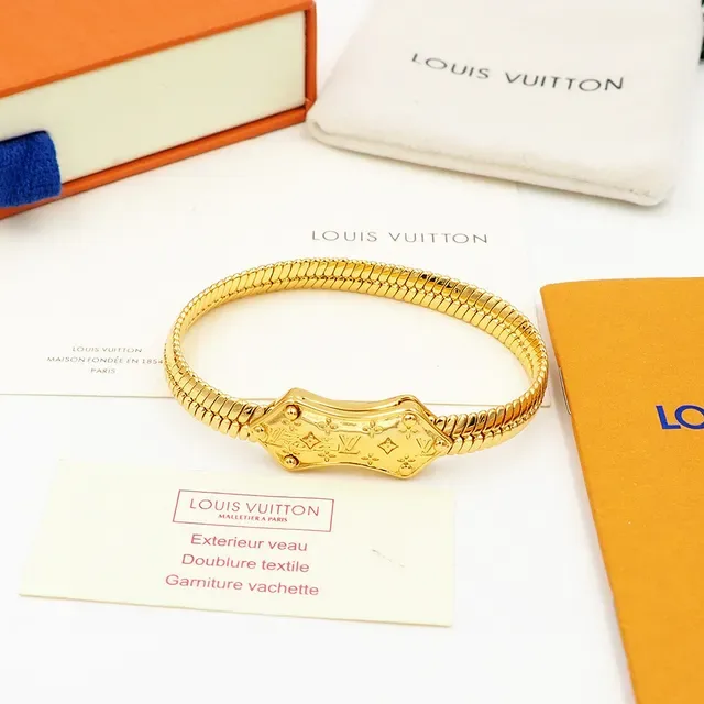 Louis Vuitton Nanogram Twisted Rope Monogram Gold Bracelet 4