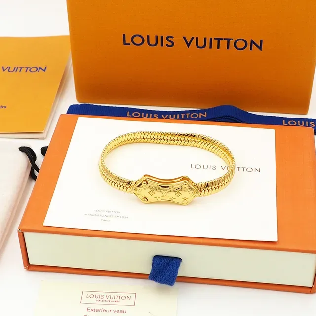 Louis Vuitton Nanogram Twisted Rope Monogram Gold Bracelet 5