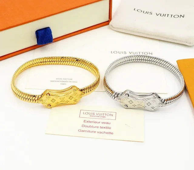 Louis Vuitton Nanogram Twisted Rope Monogram Gold Bracelet 6