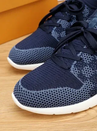 Louis Vuitton Navy Knit Lifestyle Sneakers 2