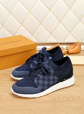 Louis Vuitton Navy Knit Lifestyle Sneakers 3