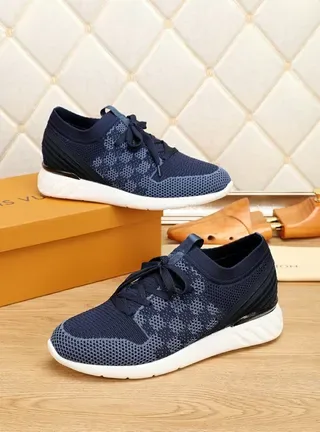 Louis Vuitton Navy Knit Lifestyle Sneakers 4