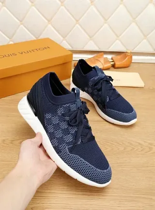Louis Vuitton Navy Knit Lifestyle Sneakers 5