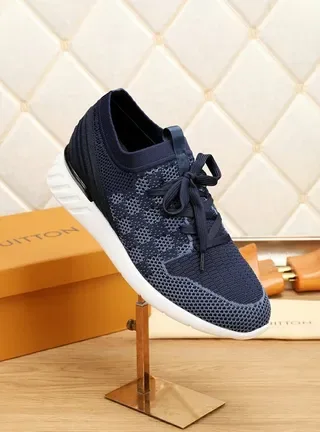 Louis Vuitton Navy Knit Lifestyle Sneakers 6