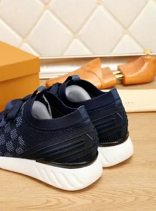 Louis Vuitton Navy Knit Lifestyle Sneakers 8