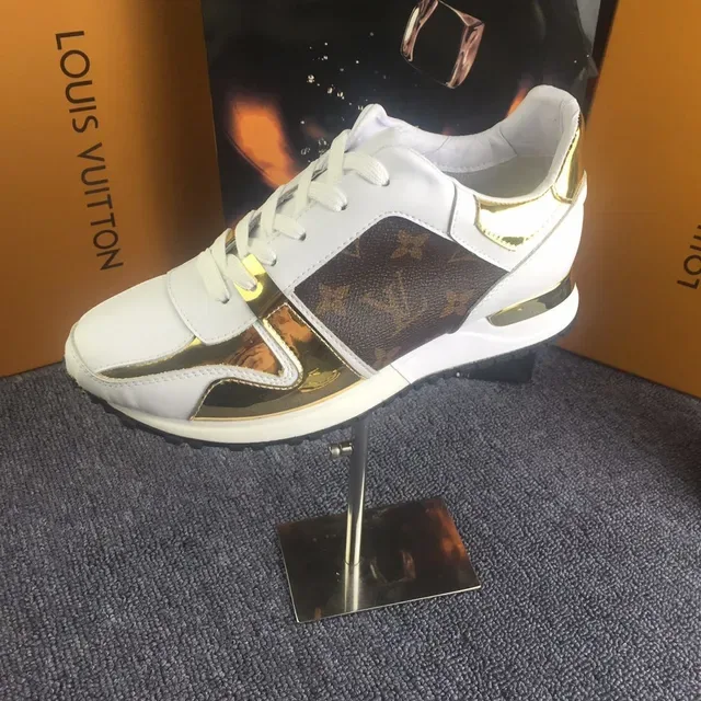 Louis Vuitton Pink Monogram and Gold Lifestyle Sneakers 5