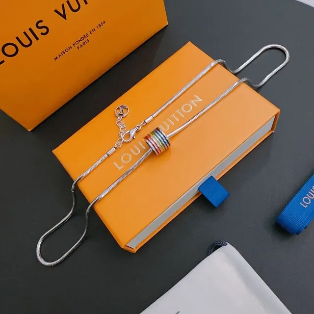 Louis Vuitton Rainbow Bead Snake Chain Necklace 8
