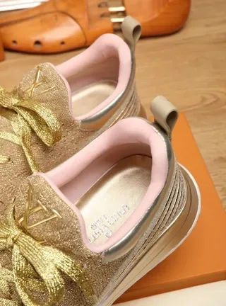 Louis Vuitton Run Away Beige Gold Knit Lifestyle Sneakers 8