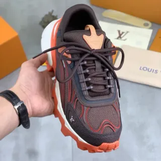 Louis Vuitton Run Away أحذية رياضية بني برتقالي سميكة