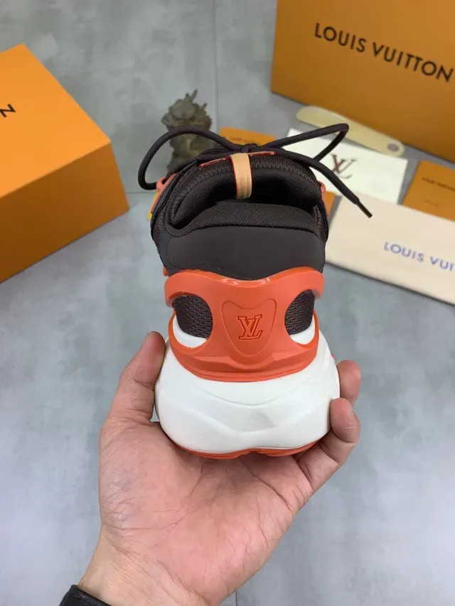 Louis Vuitton Run Away Brown Orange Chunky Sneakers 3