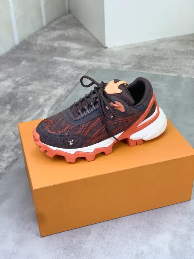 Louis Vuitton Run Away Brown Orange Chunky Sneakers 4