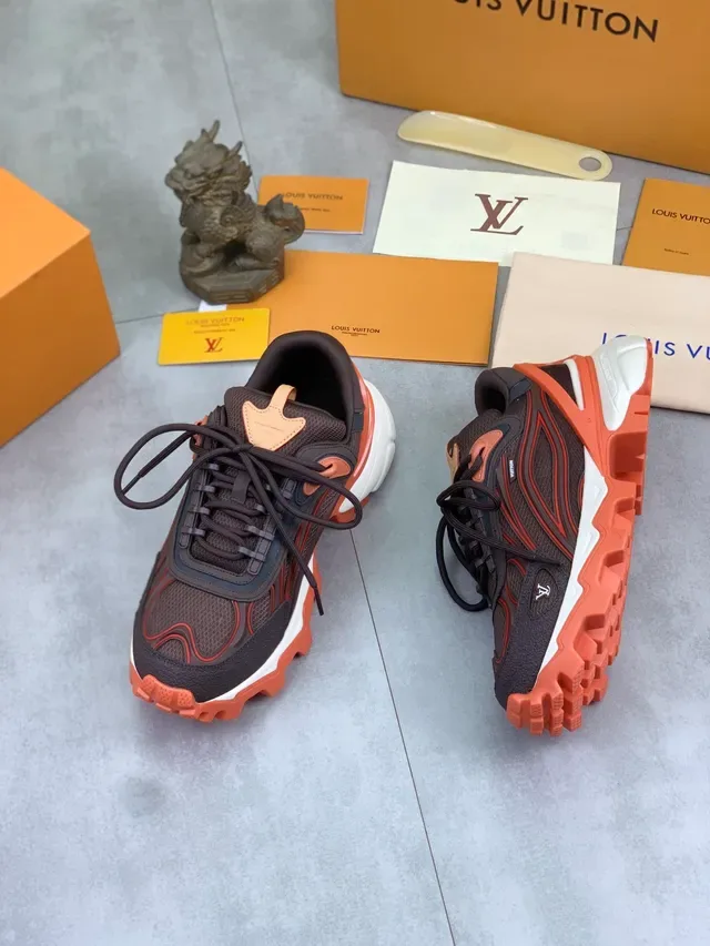 Louis Vuitton Run Away Brown Orange Chunky Sneakers 5