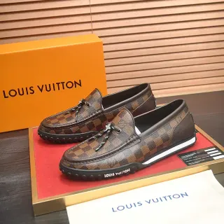 Louis Vuitton Run Away Damier Canvas टासल लोफर
