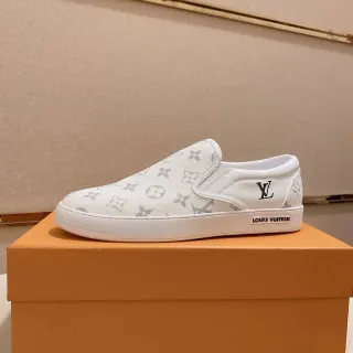 Louis Vuitton Run Away Monogram Canvas Slip-On Lifestyle Sneakers
