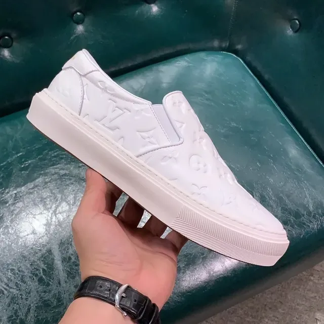 Louis Vuitton Run Away Monogram White Slip-On Lifestyle Sneakers 2
