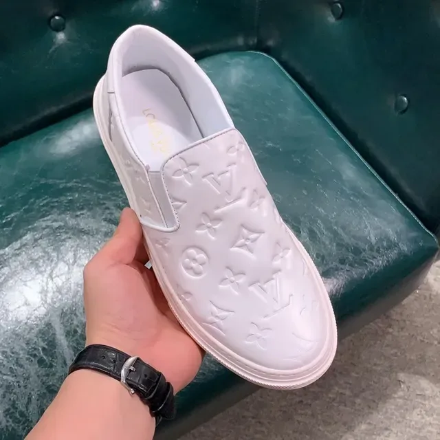 Louis Vuitton Run Away Monogram White Slip-On Lifestyle Sneakers 3